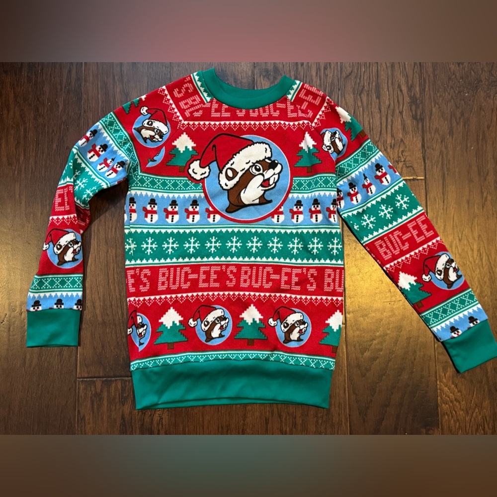 Buc-ee's Holiday Ugly Christmas Sweater - Sweatshirt All Over Print - Small